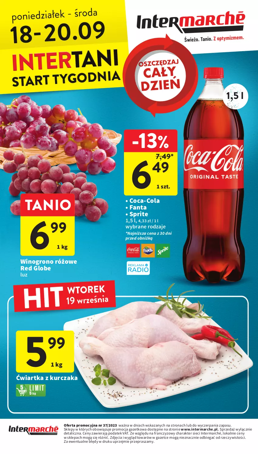 Gazetka promocyjna Intermarche - Gazetka Intermarche - ważna 14.09 do 20.09.2023 - strona 40 - produkty: Coca-Cola, Fa, Fanta, Kurczak, Sprite, Wino