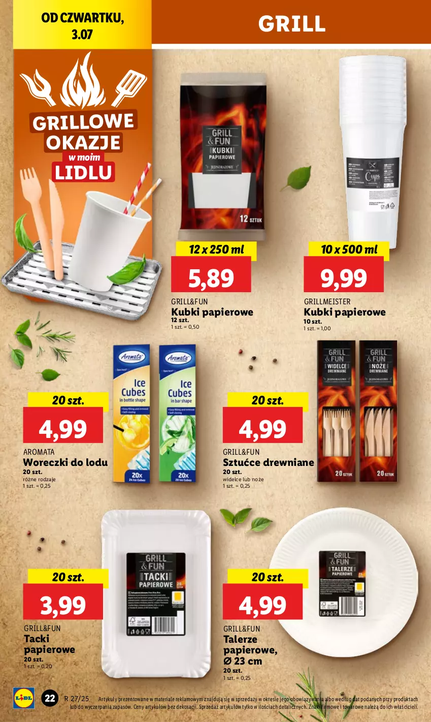 Gazetka promocyjna Lidl - GAZETKA - ważna 03.07 do 05.07.2025 - strona 30 - produkty: Grill, Noż, Papier, Talerz, Woreczki do lodu