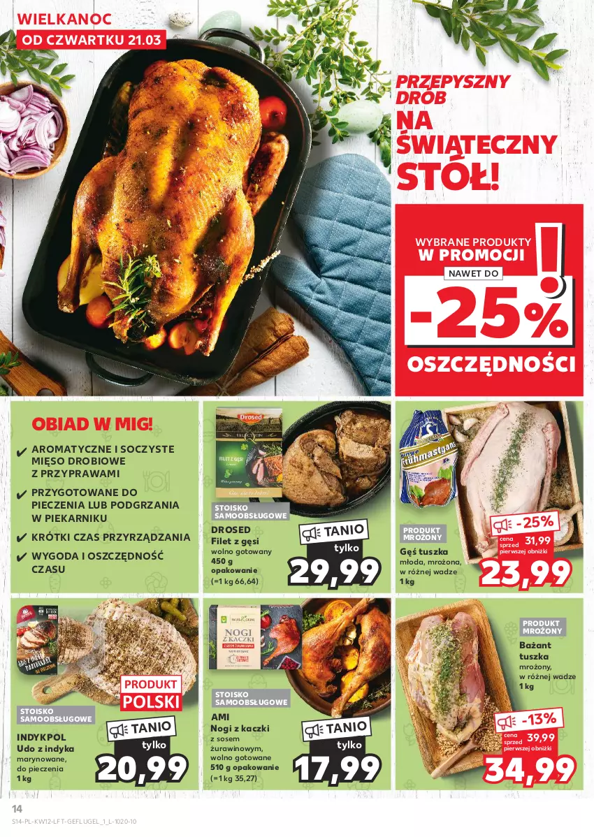 Gazetka promocyjna Kaufland - Gazetka tygodnia - ważna 21.03 do 26.03.2024 - strona 14 - produkty: Drób, Mięso, Piec, Piekarnik, Sos, Stół, Tusz, Wino