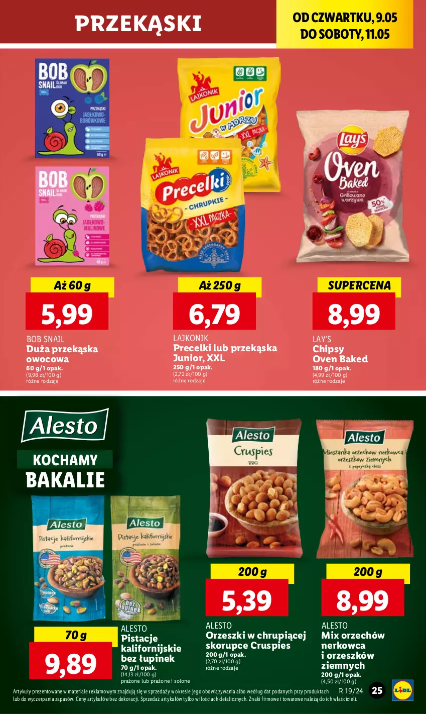 Gazetka promocyjna Lidl - GAZETKA - ważna 09.05 do 11.05.2024 - strona 31 - produkty: Chipsy, Koc, Lajkonik, Lay’s, Orzeszki, Pistacje, Precelki