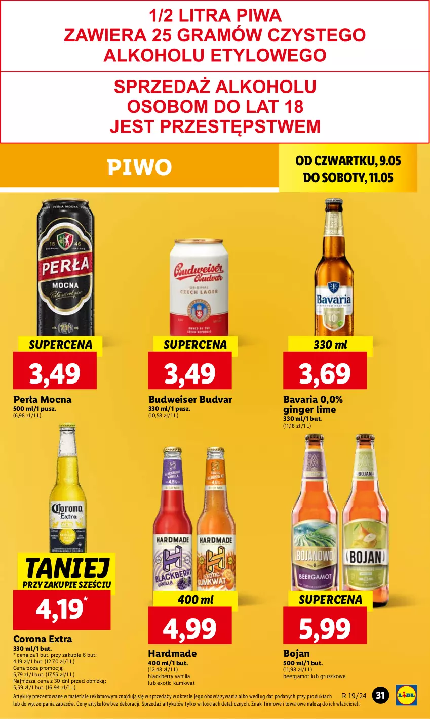 Gazetka promocyjna Lidl - GAZETKA - ważna 09.05 do 11.05.2024 - strona 37 - produkty: Corona Extra, Gin, Kumkwat, Lack, Perła, Piwo, Ser