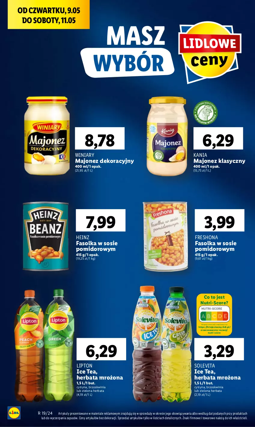 Gazetka promocyjna Lidl - GAZETKA - ważna 09.05 do 11.05.2024 - strona 42 - produkty: Fa, Heinz, Herbata, Ice tea, Lipton, Majonez, Sos, Wazon, Winiary