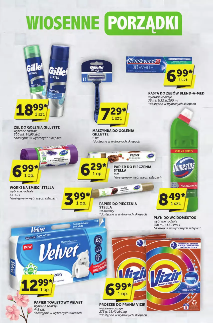 Gazetka promocyjna ABC - ważna 20.03 do 01.04.2025 - strona 31 - produkty: Blend-a-Med, Domestos, Gillette, Gra, Maszynka, Maszynka do golenia, Mecze, Papier, Papier do pieczenia, Papier toaletowy, Pasta do zębów, Piec, Płyn do wc, Proszek do prania, Szynka, Velvet, Vizir, Worki na śmiec, Worki na śmieci