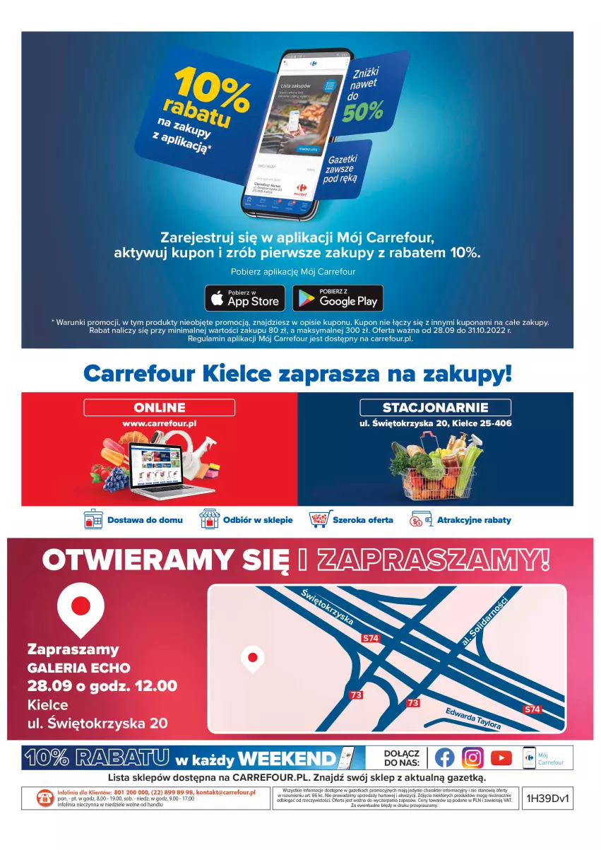 Gazetka promocyjna Carrefour - Gazetka Wielkie Otwarcie Carrefour Kielce - ważna 28.09 do 03.10.2022 - strona 28 - produkty: Koc, O nas