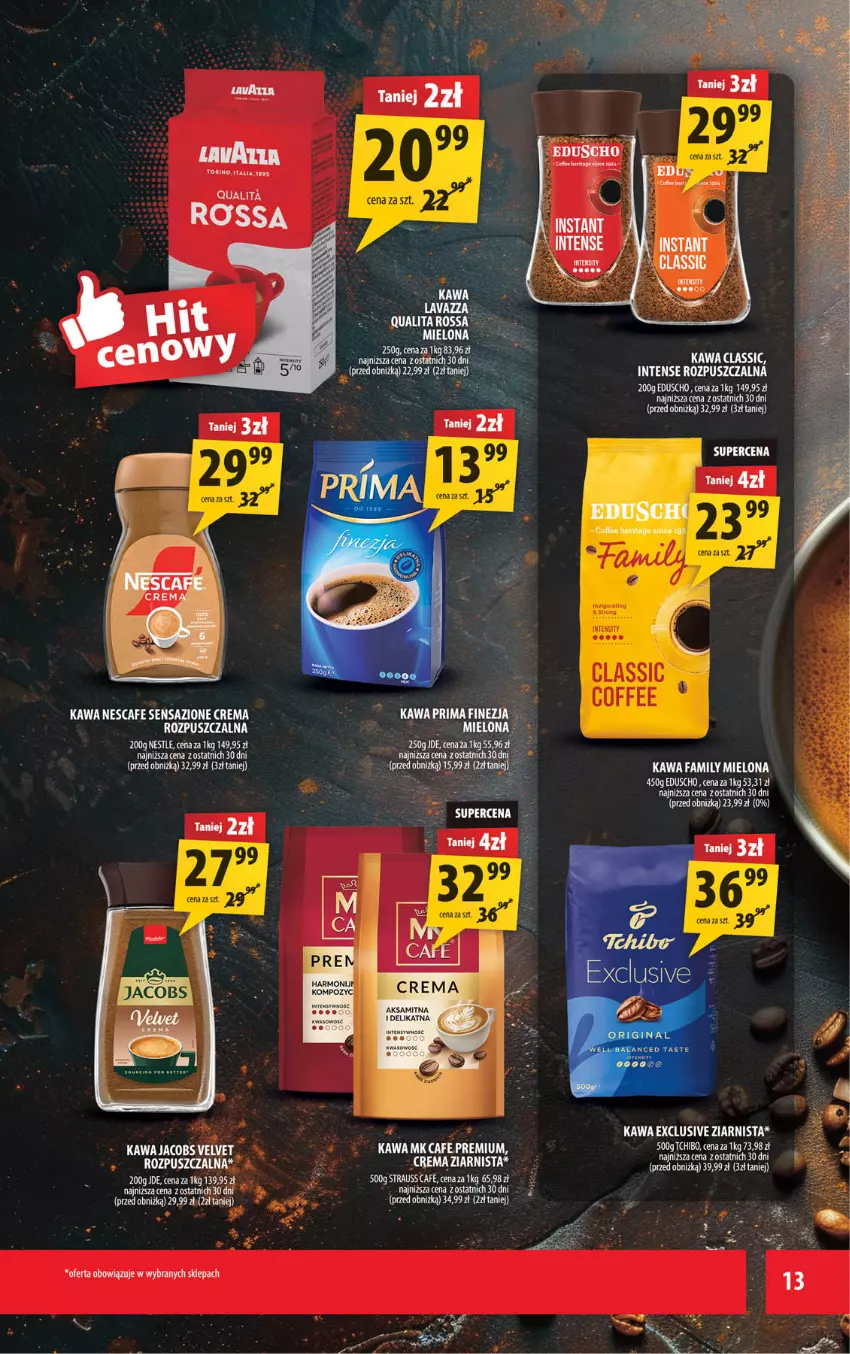 Gazetka promocyjna Arhelan - Gazetka - ważna 24.04 do 03.05.2026 - strona 13 - produkty: Aksam, Fa, Jacobs, Jacobs Velvet, Kawa, Prima, Ser, Szal, Tchibo, Velvet