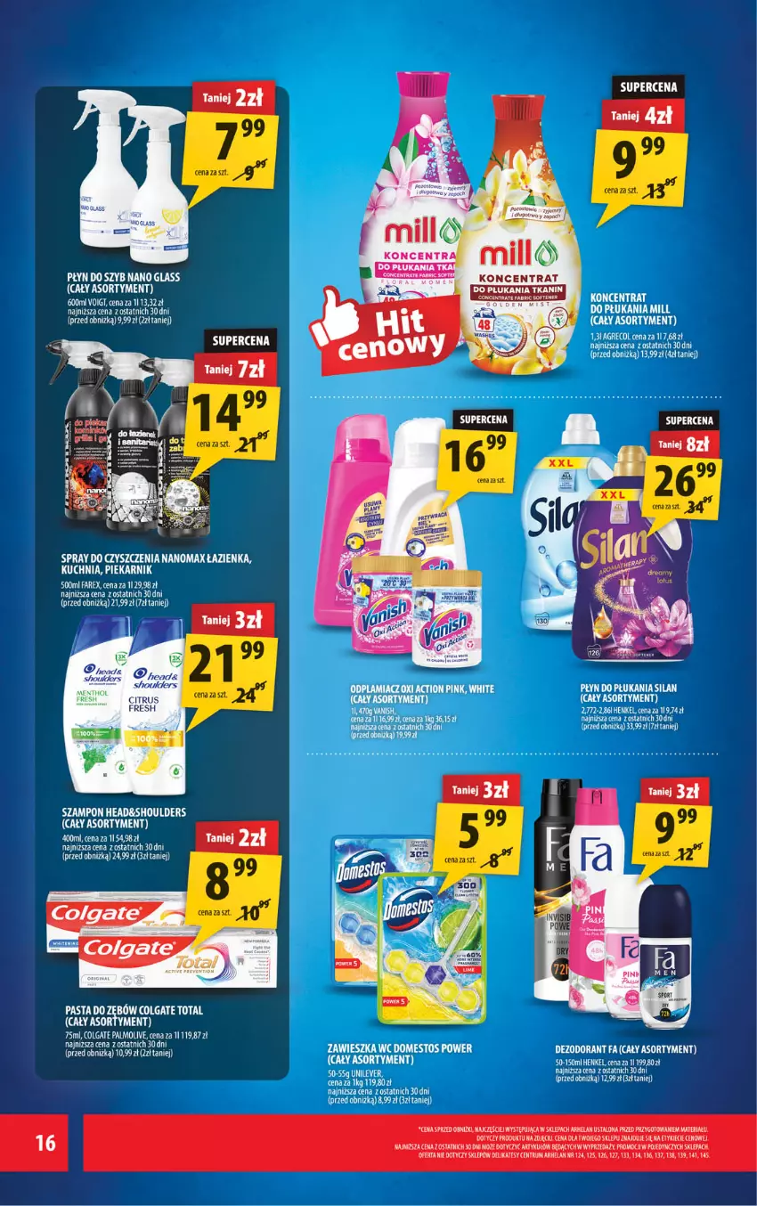 Gazetka promocyjna Arhelan - Gazetka - ważna 24.04 do 03.05.2026 - strona 16 - produkty: Colgate, Dezodorant, Domestos, Fa, Kuchnia, LG, Nanomax, Odplamiacz, Palmolive, Piekarnik, Płyn do płukania, Płyn do szyb, Silan, Spray do czyszczenia