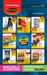 Gazetka promocyjna Arhelan - Gazetka - Gazetka - ważna od 03.05 do 03.05.2026 - strona 1 - produkty: Piwa, Piwo, Piec, Ketchup, Orzeszki, Wawel, Tatra, Lody, Lack, Chleb tostowy, Pudliszki, Chleb, Orzeszki ziemne, Fa