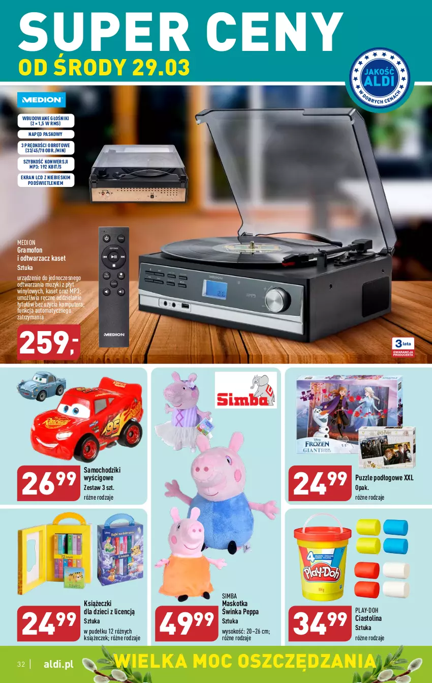 Gazetka promocyjna Aldi - Pełen katalog - ważna 27.03 do 02.04.2023 - strona 32 - produkty: Chodzik, Dzieci, Głośnik, Gra, Inka, Komputer, Play-Doh, Puzzle, Samochodziki, Sok, Tera