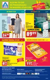 Gazetka promocyjna Aldi - Pełen katalog - Gazetka - ważna od 02.04 do 02.04.2023 - strona 40 - produkty: Ser, Por, Papier, Złoty Mazur, Pościel, Koszula nocna, Kosz, O nas, Koszula, Papier toaletowy, Wełna, Moda, Biuro, Queentex