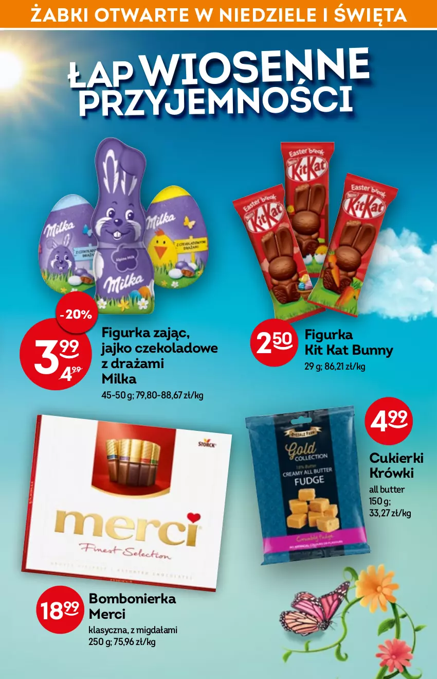 Gazetka promocyjna Żabka - ważna 13.04 do 19.04.2022 - strona 17 - produkty: Cukier, Cukierki, Kit Kat, Merci, Milka