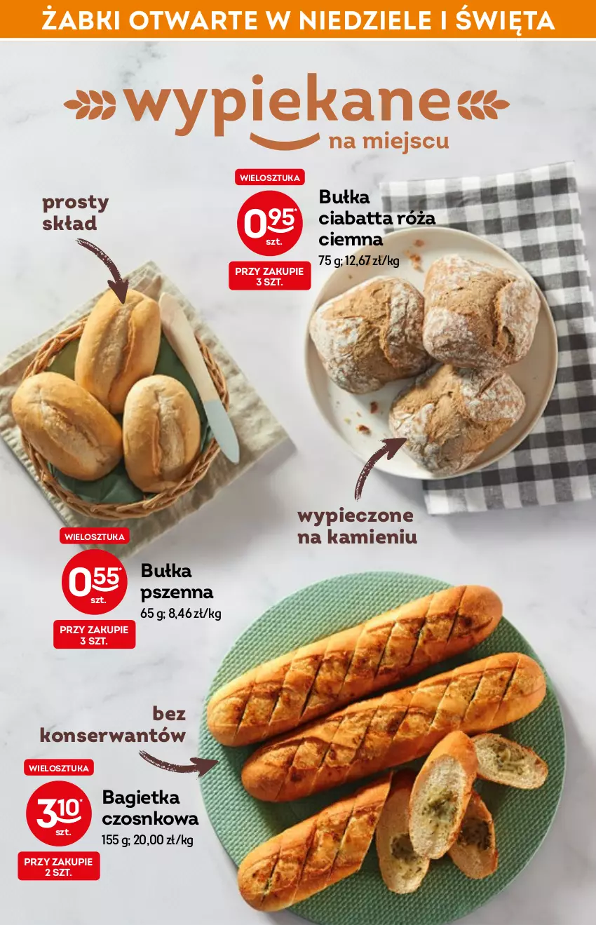 Gazetka promocyjna Żabka - ważna 13.04 do 19.04.2022 - strona 30 - produkty: Bagietka, Bułka, Ciabatta, Piec, Róża, Ser