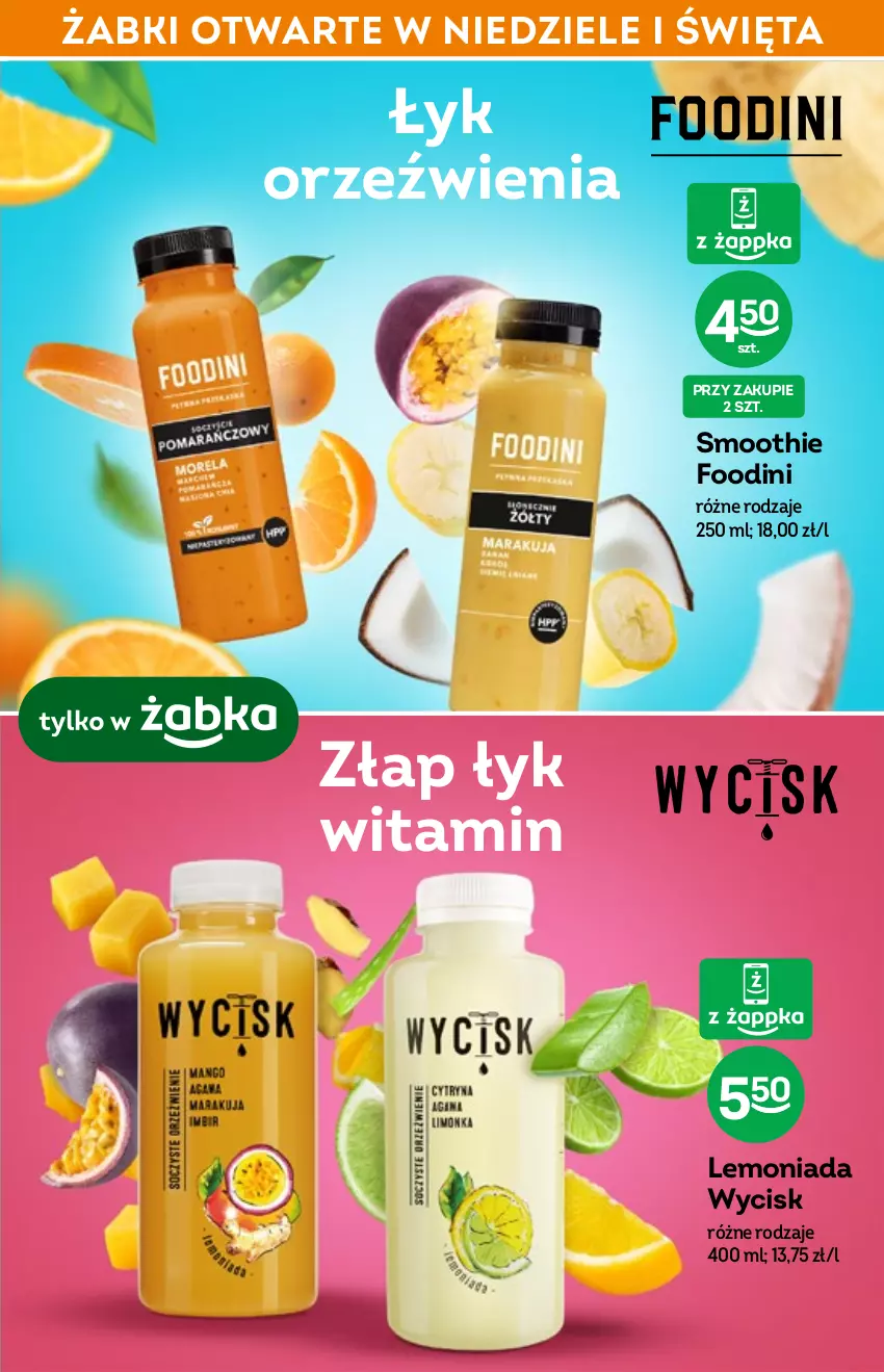 Gazetka promocyjna Żabka - ważna 13.04 do 19.04.2022 - strona 35 - produkty: Lemoniada, Smoothie