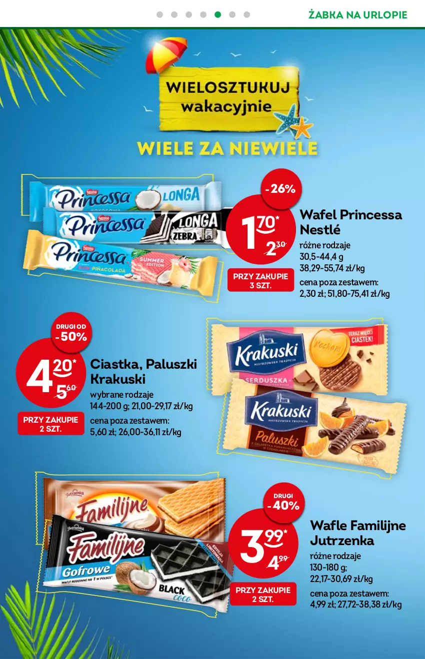 Gazetka promocyjna Żabka - ważna 13.07 do 19.07.2022 - strona 12 - produkty: Ciastka, Fa, Jutrzenka, Krakus, Krakuski, Nestlé, Princessa, Wafle