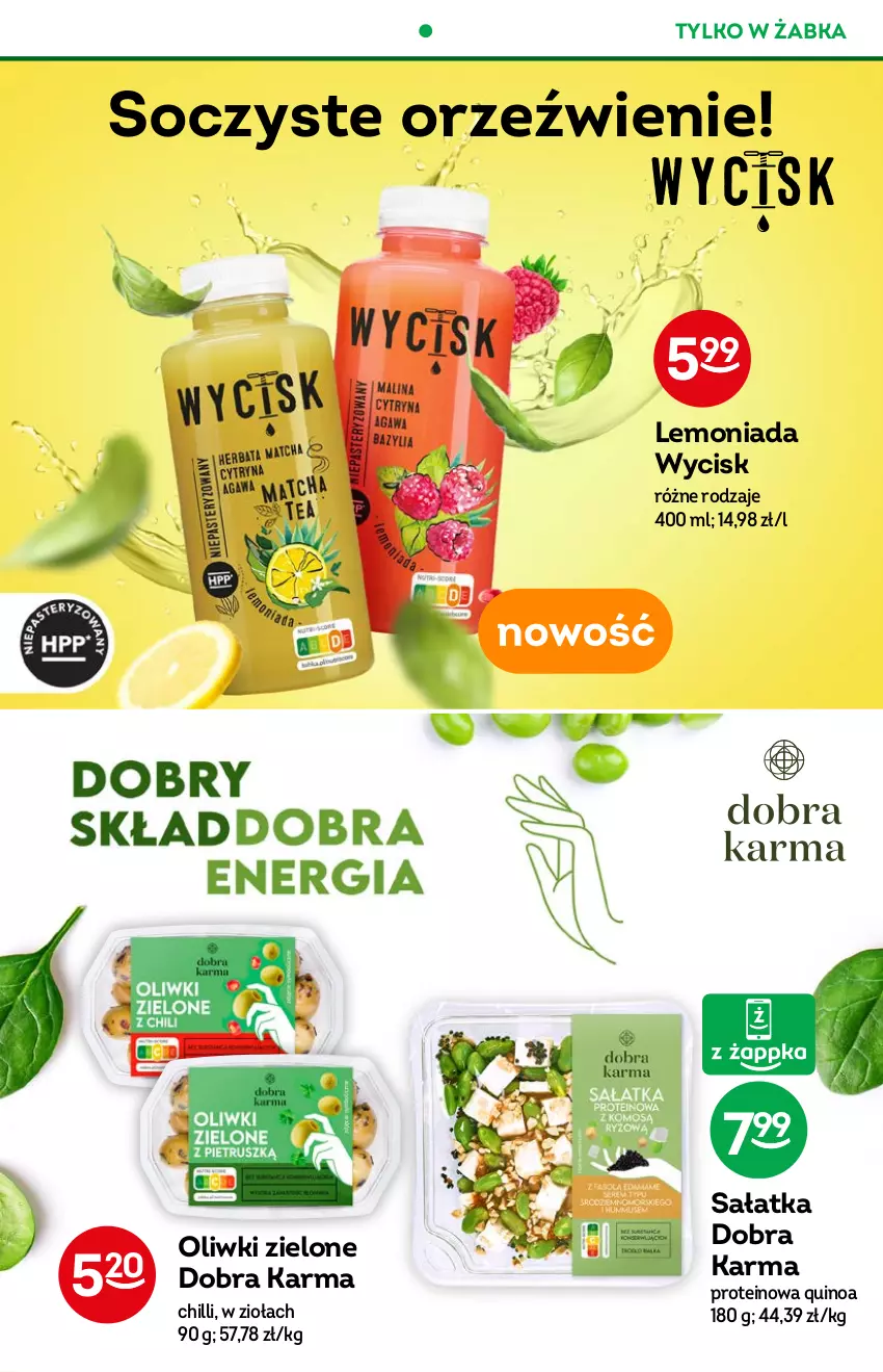 Gazetka promocyjna Żabka - ważna 13.07 do 19.07.2022 - strona 29 - produkty: Lemoniada, Oliwki, Oliwki zielone, Quinoa, Sałat, Sałatka