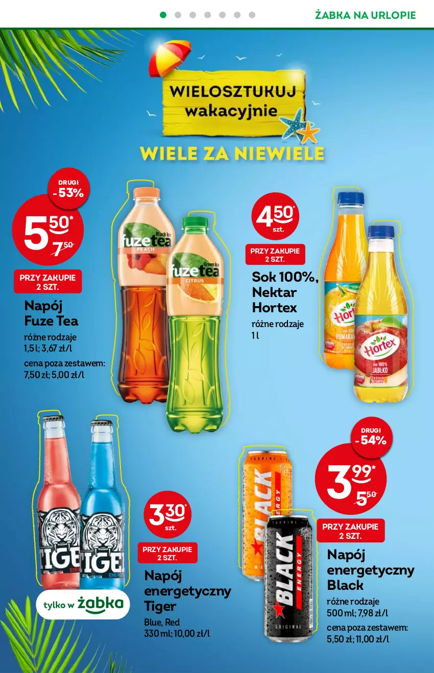 Gazetka promocyjna Żabka - ważna 13.07 do 19.07.2022 - strona 8 - produkty: Hortex, Lack, Napój, Napój energetyczny, Nektar, Sok, Tiger