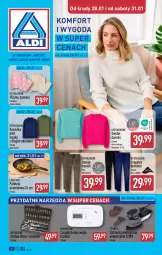 Gazetka promocyjna Aldi - Artykuły przemysłowe i tekstylia - Gazetka - ważna od 31.01 do 31.01.2026 - strona 1 - produkty: Sweter, Gin, Kosz, Koszulka, Szlifierka, Patelnia, Piżama, Fa
