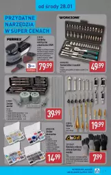 Gazetka promocyjna Aldi - Artykuły przemysłowe i tekstylia - Gazetka - ważna od 31.01 do 31.01.2026 - strona 5 - produkty: Top, Pojemnik, Rękawice, Haczyk, Zestaw wierteł, Szlifierka, Rękawice robocze, Podkład
