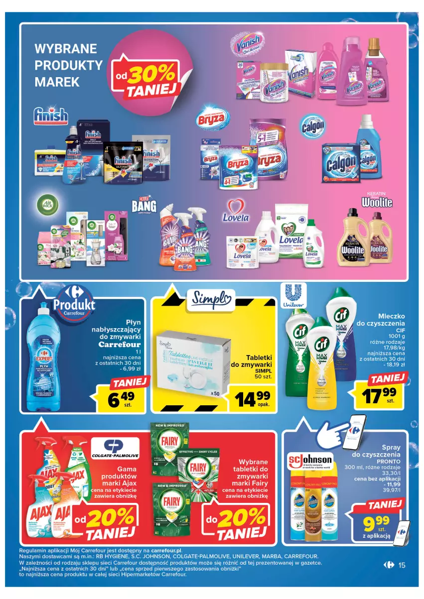 Gazetka promocyjna Carrefour - Gazetka Carrefour - ważna 07.03 do 18.03.2023 - strona 17 - produkty: Ajax, Fa, Fairy, Tablet, Tabletki do zmywarki, Zmywarki