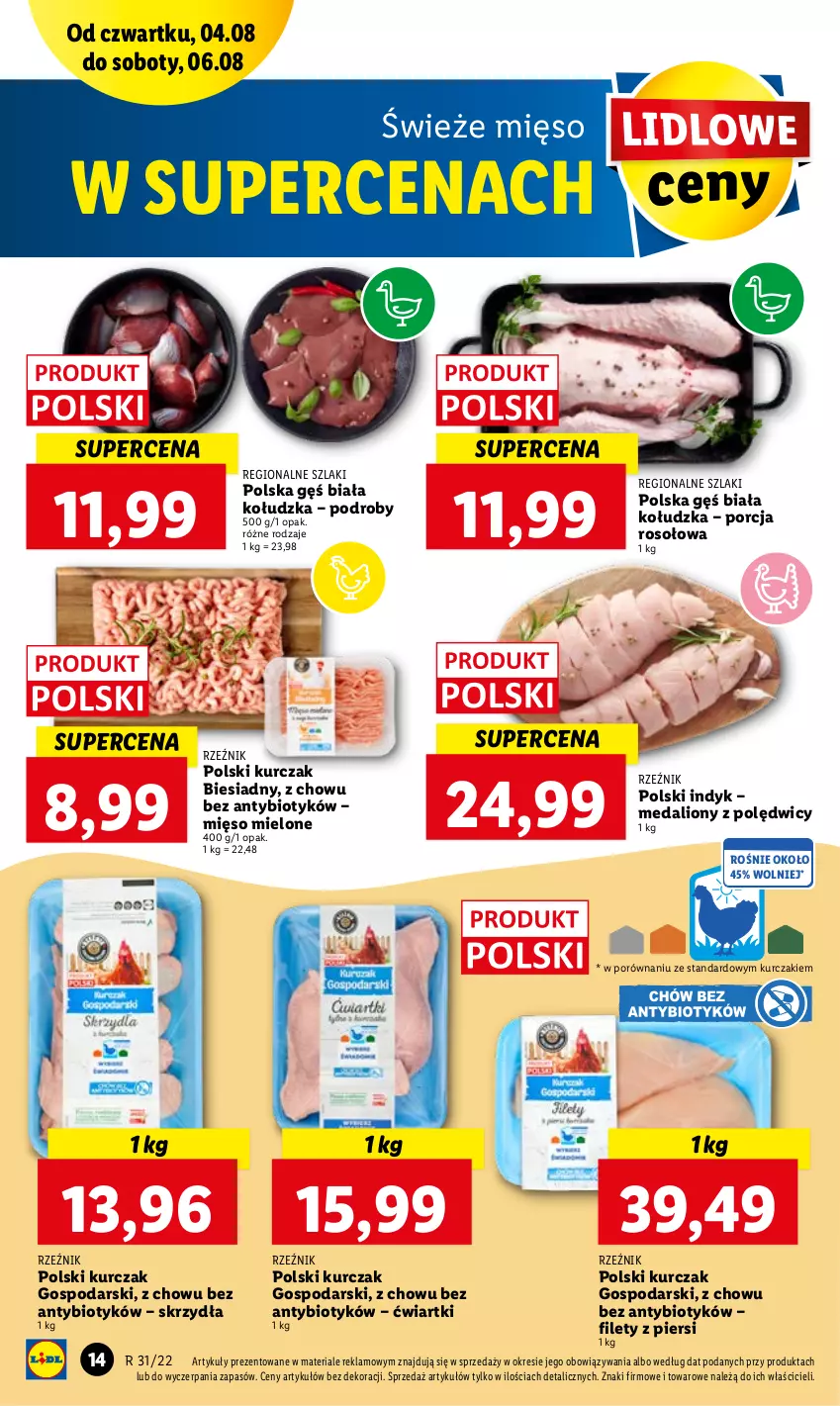 Gazetka promocyjna Lidl - GAZETKA - ważna 04.08 do 06.08.2022 - strona 14 - produkty: Kurczak, Lion, Mięso, Mięso mielone, Por