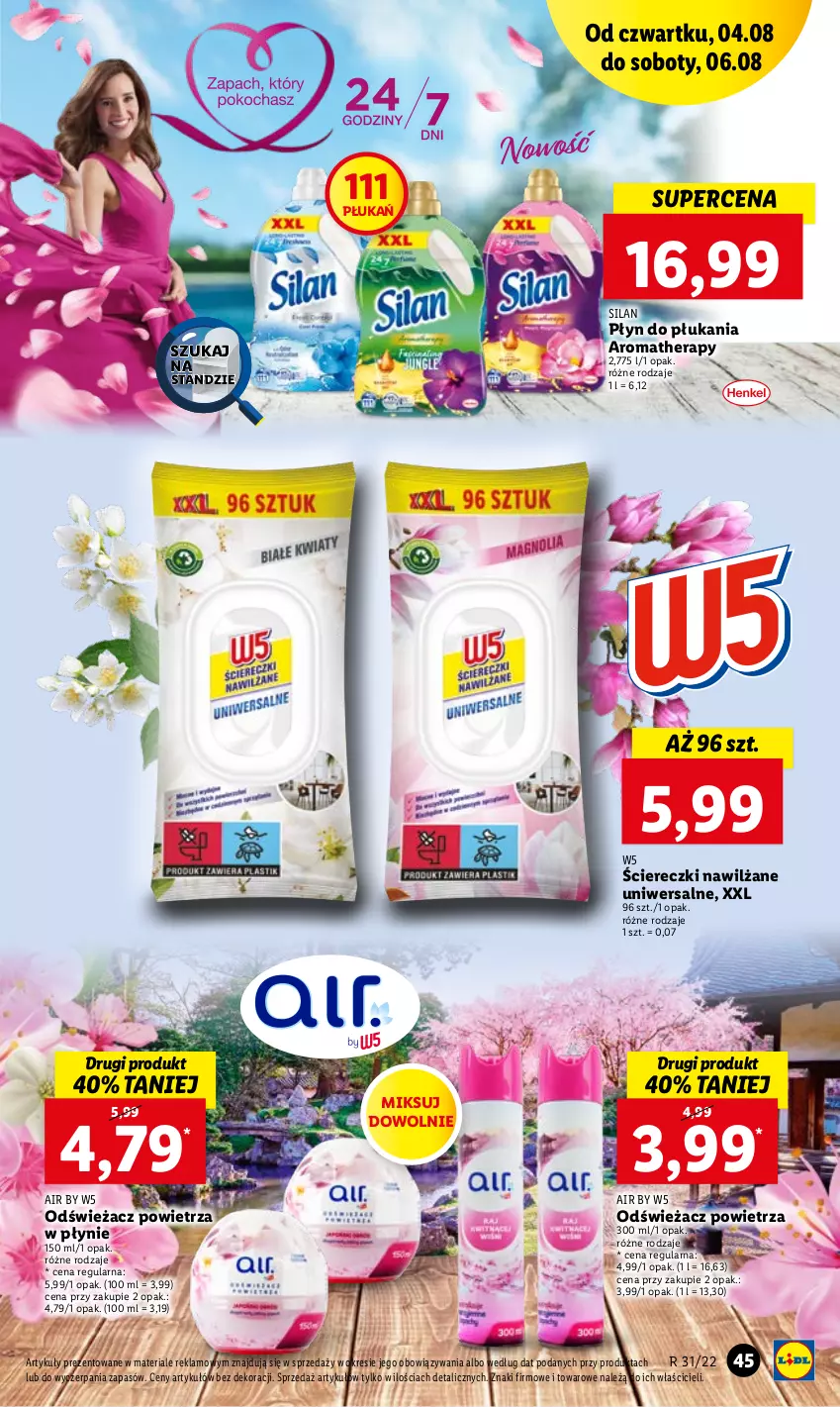 Gazetka promocyjna Lidl - GAZETKA - ważna 04.08 do 06.08.2022 - strona 45 - produkty: Odświeżacz powietrza, Silan