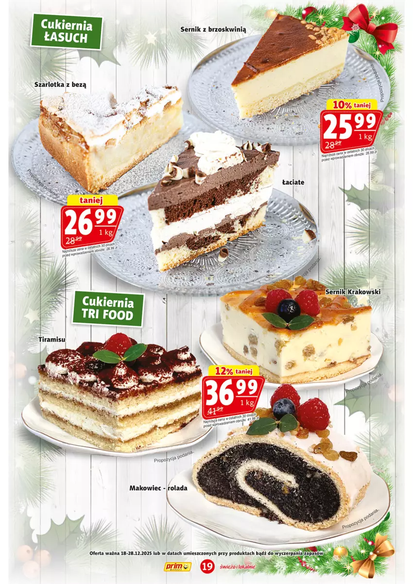 Gazetka promocyjna Prim Market - ważna 18.12 do 28.12.2025 - strona 19 - produkty: Cukier, Makowiec, Rolada