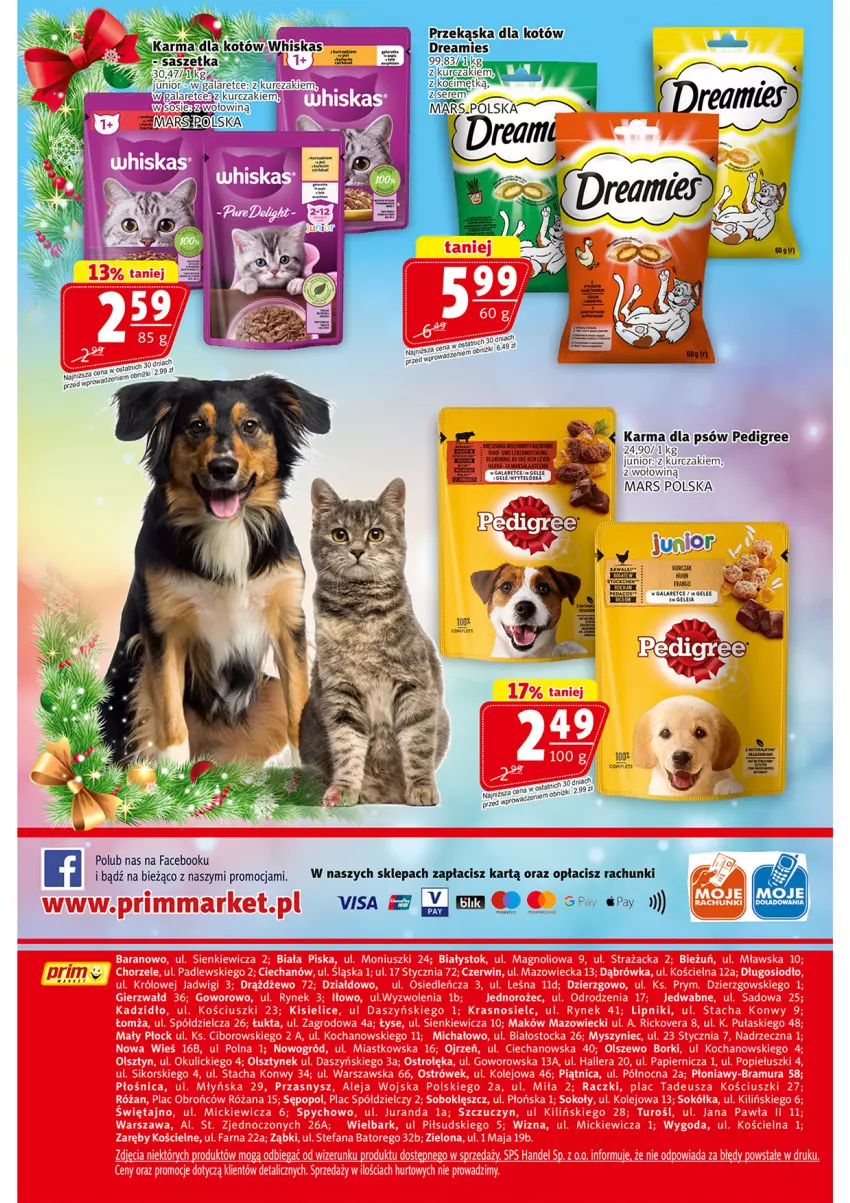 Gazetka promocyjna Prim Market - ważna 18.12 do 28.12.2025 - strona 32 - produkty: Fa, Gala, Kurczak, Mars, Przekąska dla kotów, Whiskas