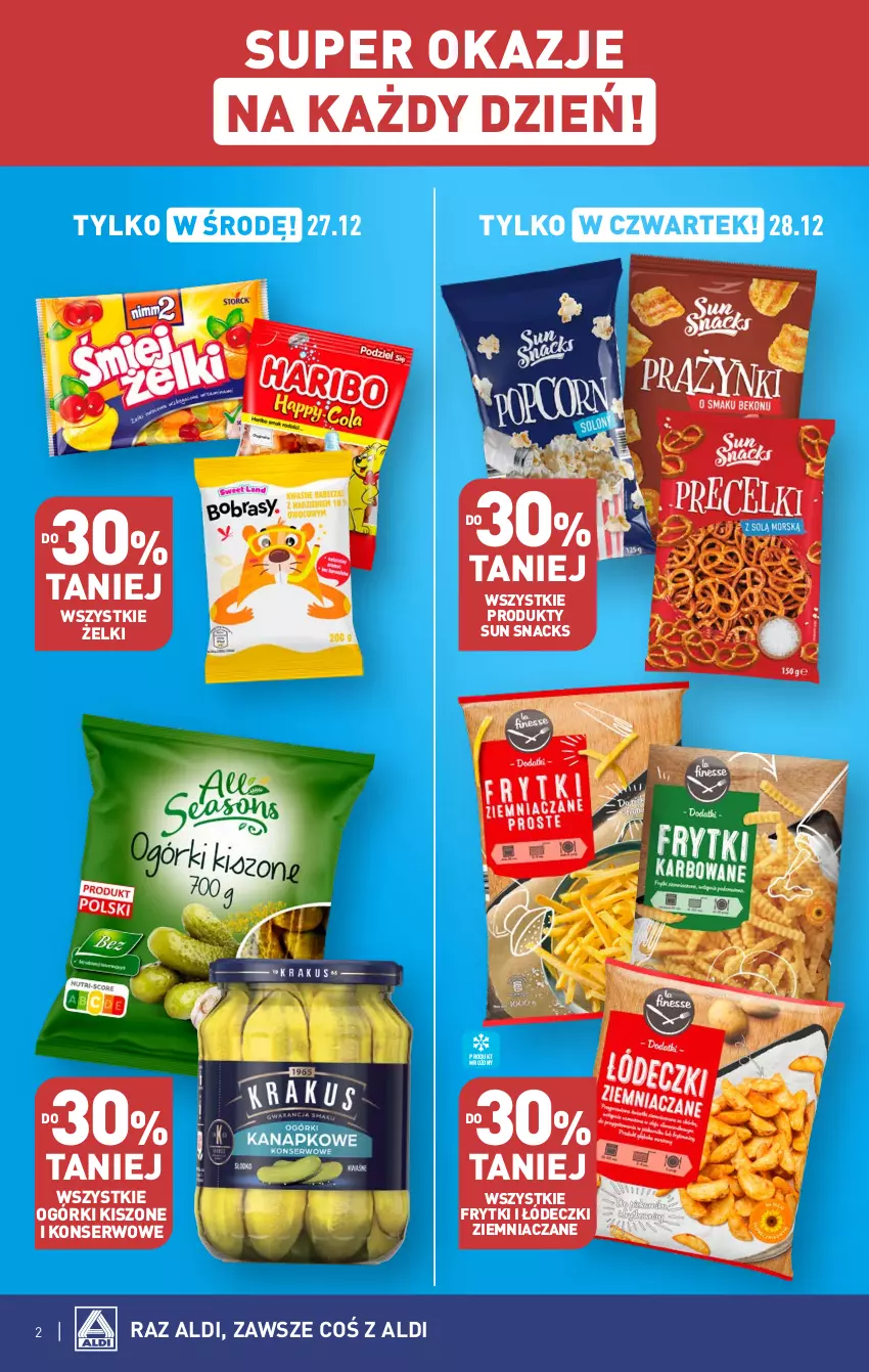 Gazetka promocyjna Aldi - Pełna oferta - ważna 27.12 do 30.12.2023 - strona 2 - produkty: Frytki, Ser