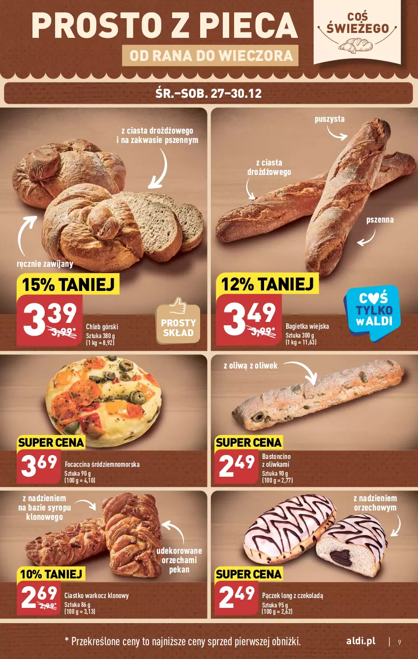 Gazetka promocyjna Aldi - Pełna oferta - ważna 27.12 do 30.12.2023 - strona 9 - produkty: Bagietka, Chleb, Koc, Pączek, Piec, Syrop