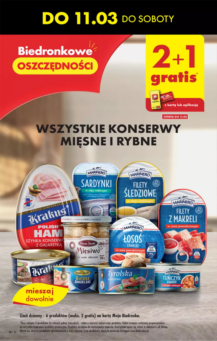 Gazetka promocyjna Biedronka - ważna 09.03 do 15.03.2023 - strona 10 - produkty: Dron, Fa, Gra, Por, Rama, Sardynki, Ser