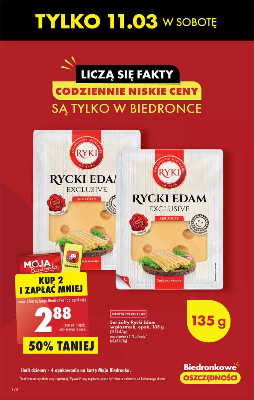 Gazetka promocyjna Biedronka - ważna 09.03 do 15.03.2023 - strona 4 - produkty: Dron, Edam, Rycki Edam, Ser