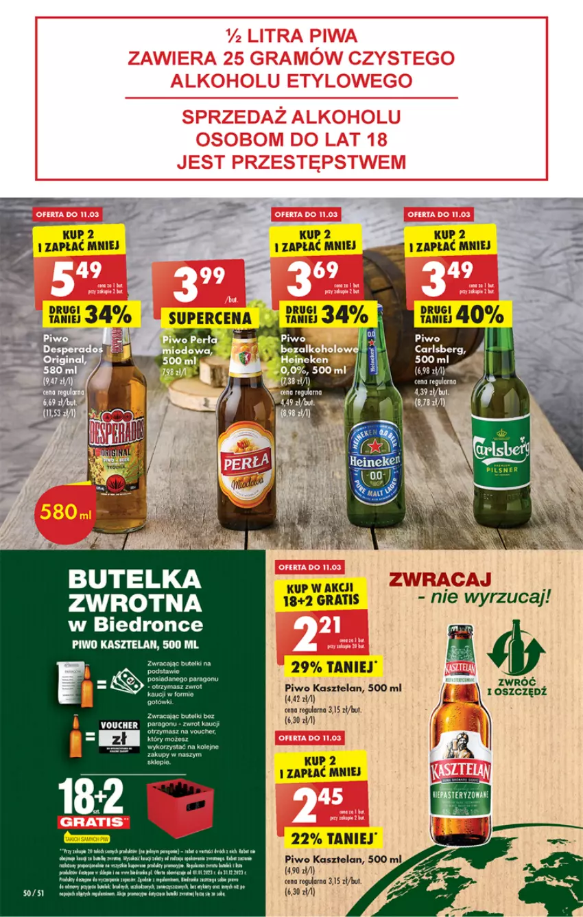 Gazetka promocyjna Biedronka - ważna 09.03 do 15.03.2023 - strona 50 - produkty: Carlsberg, Dron, Fa, Gra, Hama, Kasztelan, LG, Piwa, Piwo, Sok