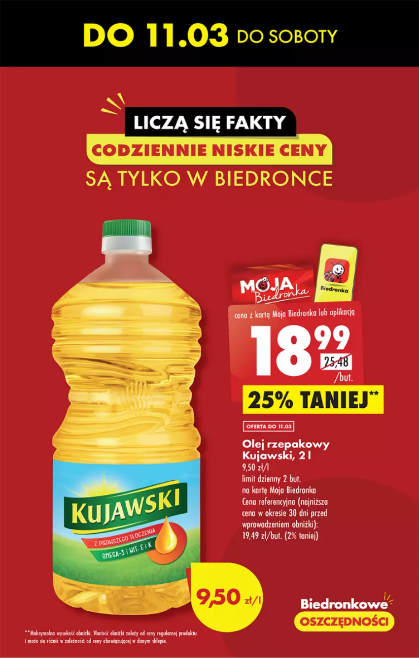 Gazetka promocyjna Biedronka - ważna 09.03 do 15.03.2023 - strona 7 - produkty: Dron, Kujawski, Olej, Olej rzepakowy, Sok