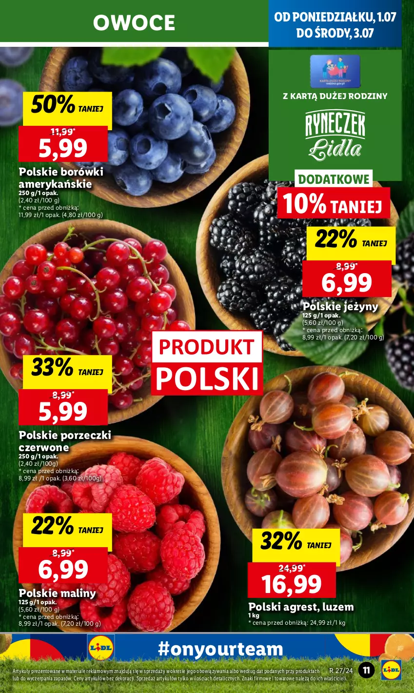 Gazetka promocyjna Lidl - GAZETKA - ważna 01.07 do 03.07.2024 - strona 15 - produkty: Chleb, Gres, Jeżyny, Maliny, Owoce, Por, Porzeczki czerwone, Ser