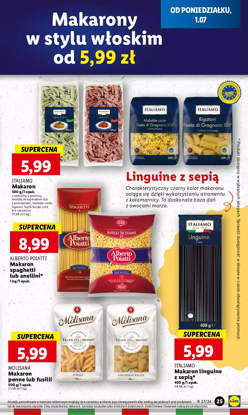 Gazetka promocyjna Lidl - GAZETKA - ważna 01.07 do 03.07.2024 - strona 29 - produkty: Fa, Isana, Makaron, Penne, Spaghetti, Szpinak