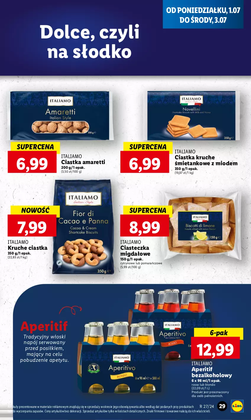 Gazetka promocyjna Lidl - GAZETKA - ważna 01.07 do 03.07.2024 - strona 33 - produkty: Ciastka, Napój, Ser