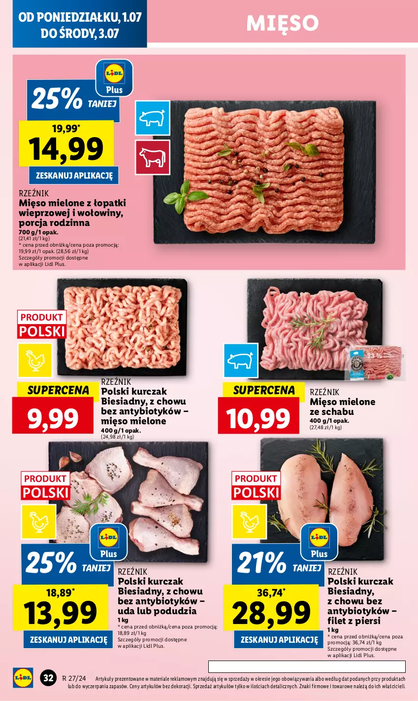 Gazetka promocyjna Lidl - GAZETKA - ważna 01.07 do 03.07.2024 - strona 38 - produkty: Kurczak, Mięso, Mięso mielone, Mięso mielone z łopatki wieprzowej, Por