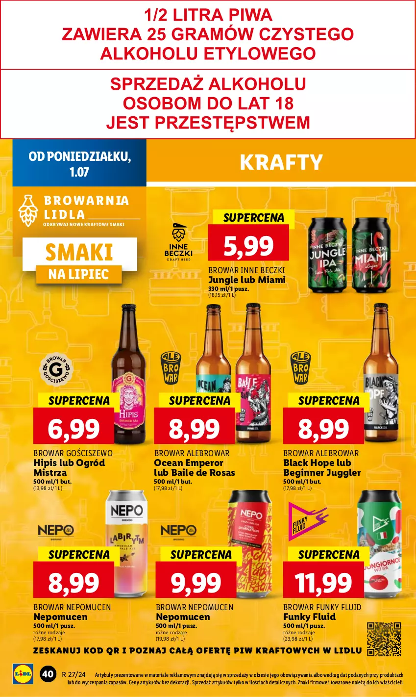 Gazetka promocyjna Lidl - GAZETKA - ważna 01.07 do 03.07.2024 - strona 46 - produkty: Gin, Lack, Ogród, Piec