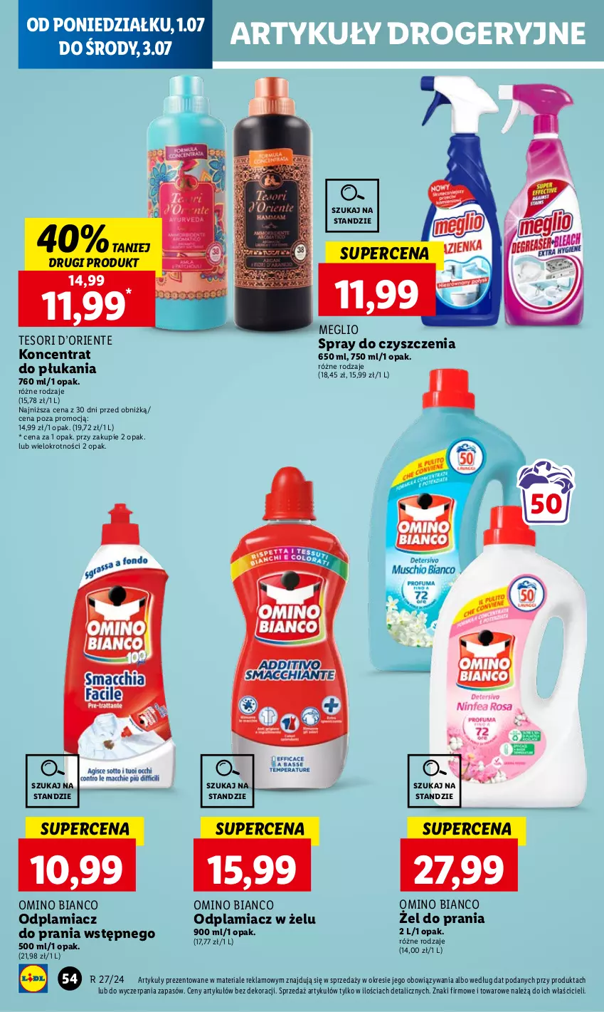 Gazetka promocyjna Lidl - GAZETKA - ważna 01.07 do 03.07.2024 - strona 62 - produkty: Odplamiacz, Spray do czyszczenia