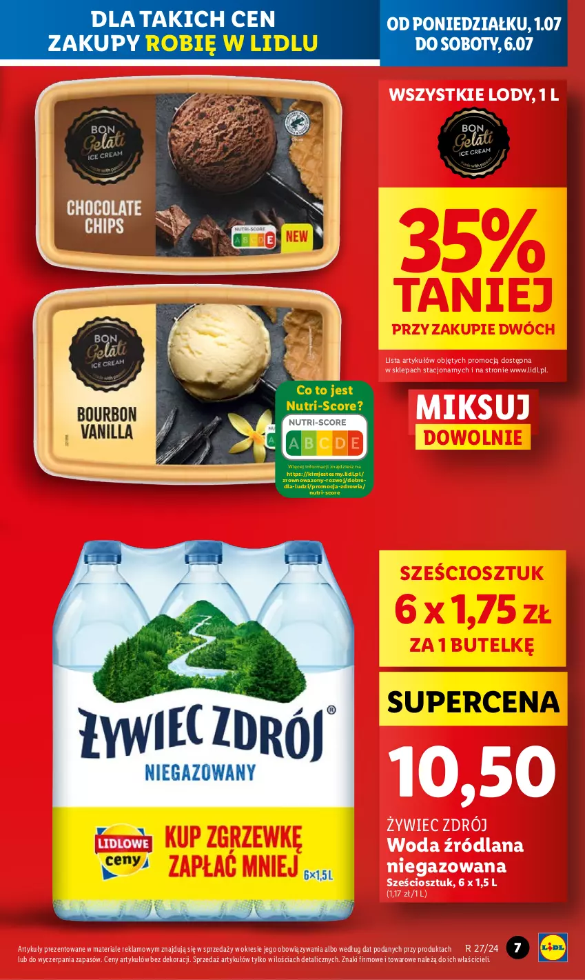 Gazetka promocyjna Lidl - GAZETKA - ważna 01.07 do 03.07.2024 - strona 7 - produkty: LANA, Lody, Wazon, Woda