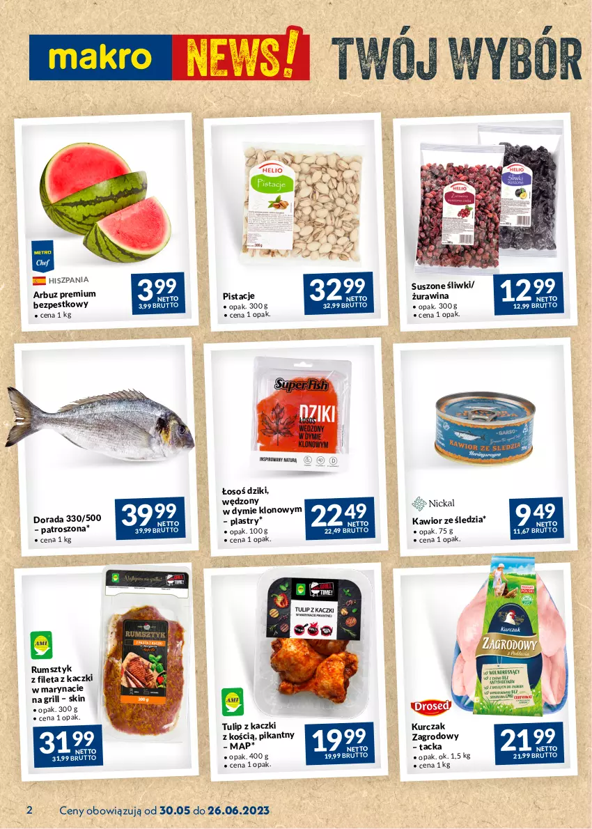 Gazetka promocyjna Makro - Najlepsze oferty - ważna 30.05 do 26.06.2023 - strona 2 - produkty: Arbuz, Grill, Kawior, Kurczak, Pistacje, Rum