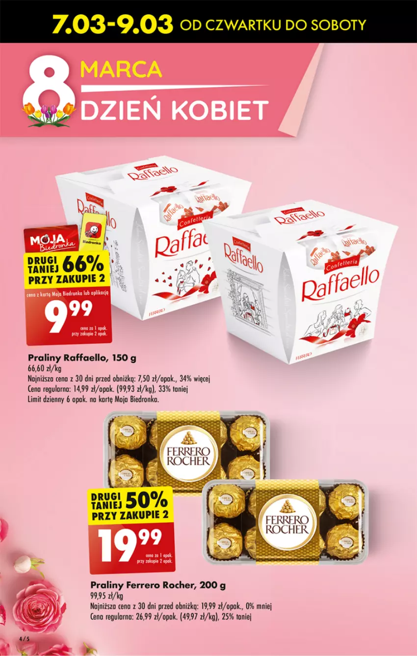 Gazetka promocyjna Biedronka - Od czwartku - ważna 07.03 do 13.03.2024 - strona 4 - produkty: Dron, Fa, Ferrero, Ferrero Rocher, Praliny, Raffaello