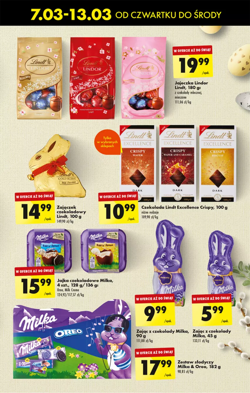 Gazetka promocyjna Biedronka - Od czwartku - ważna 07.03 do 13.03.2024 - strona 43 - produkty: Czekolada, Lindor, Lindt, Milka, Oreo