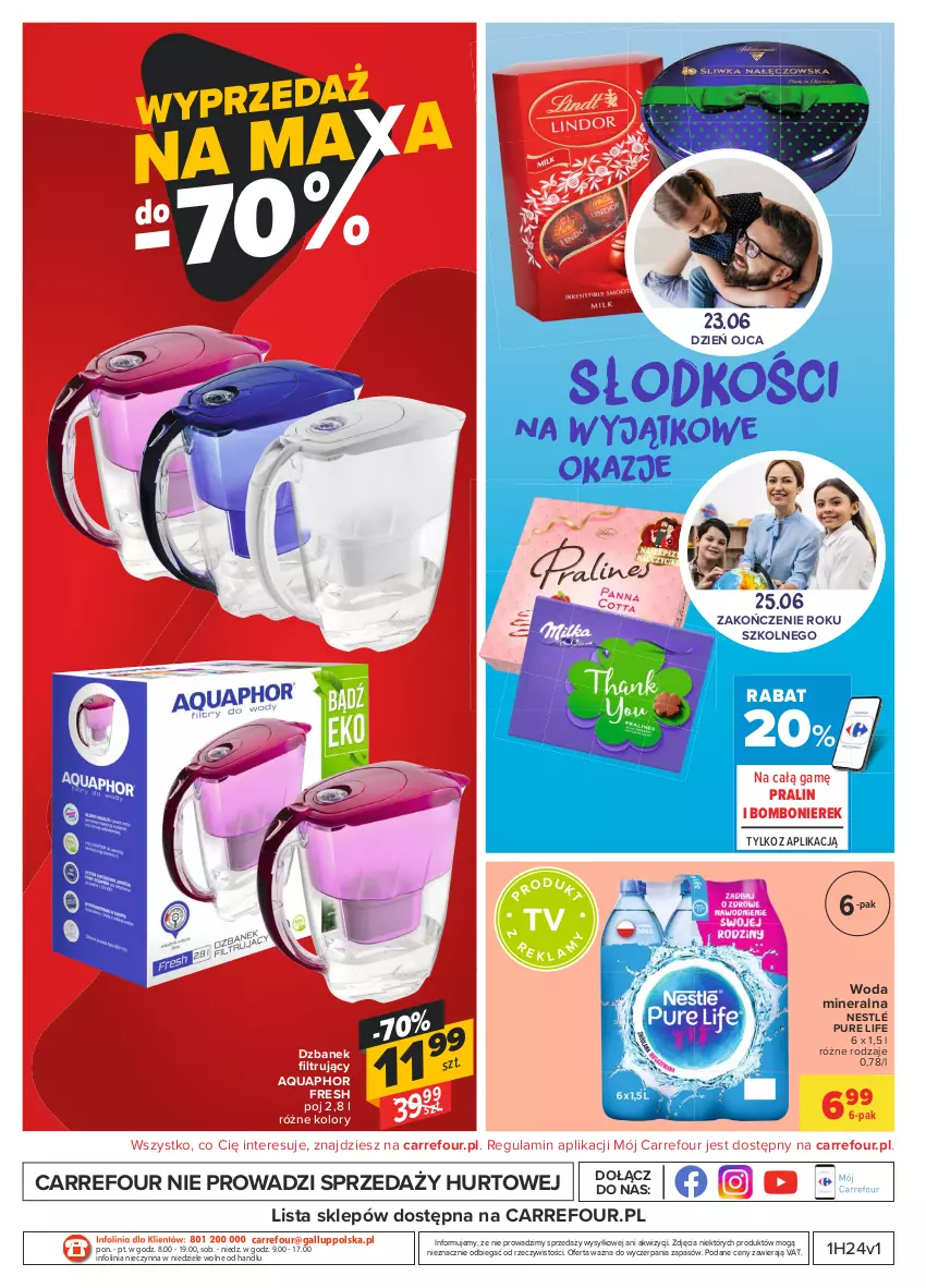 Gazetka promocyjna Carrefour - Gazetka Carrefour - ważna 14.06 do 27.06.2021 - strona 42 - produkty: Aquaphor, Dzbanek, Nestlé, O nas, Pur, Woda, Woda mineralna