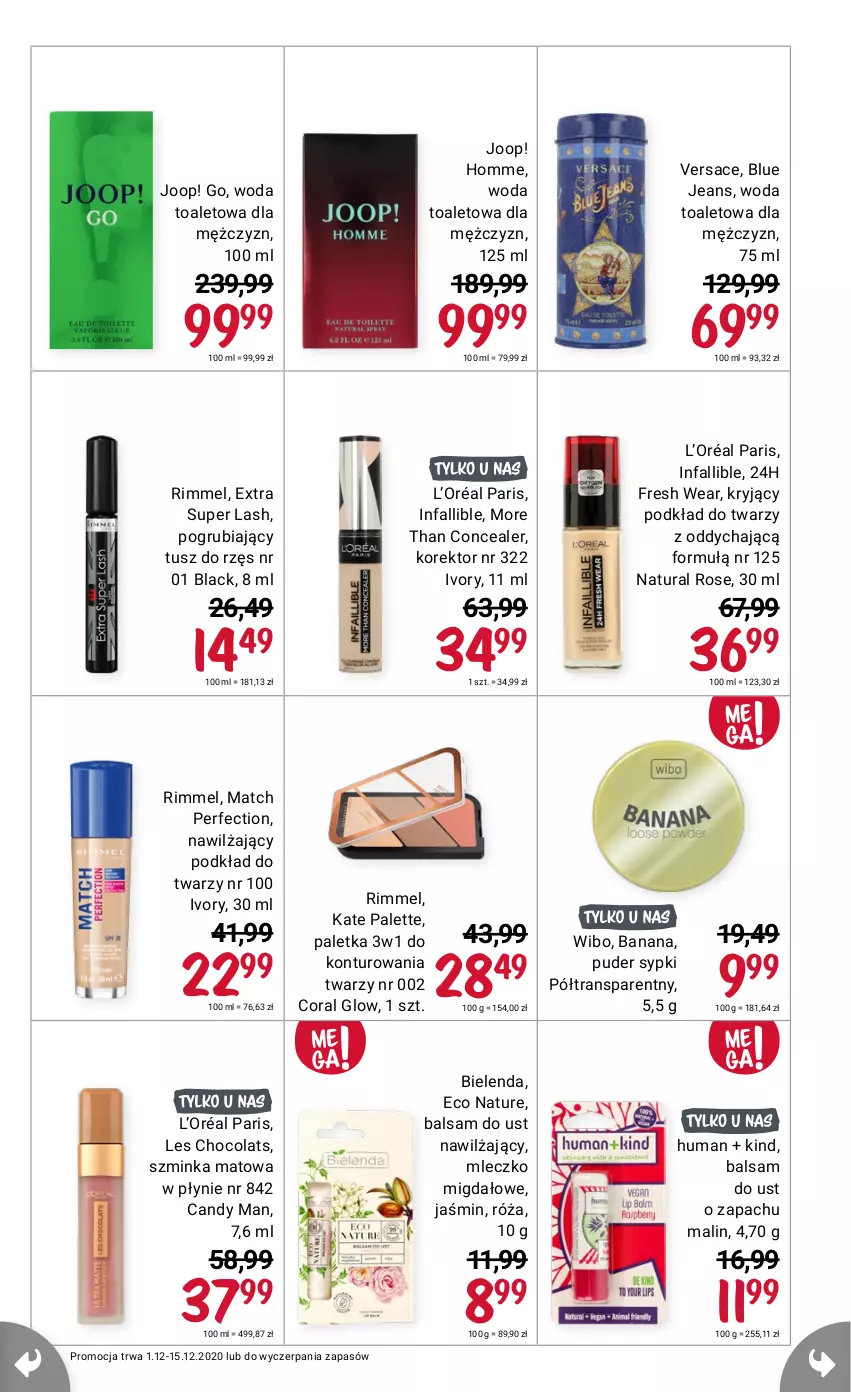 Gazetka promocyjna Rossmann - 1 Grudnia - ważna 01.12 do 15.12.2021 - strona 11 - produkty: Balsam do ust, Bielenda, Fa, JOOP!, L’Oréal, Palette, Wibo, Woda, Woda toaletowa