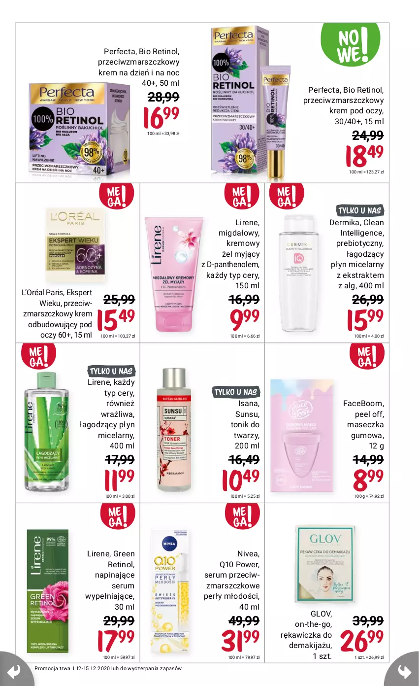 Gazetka promocyjna Rossmann - 1 Grudnia - ważna 01.12 do 15.12.2021 - strona 13 - produkty: Dermika, Fa, Intel, Isana, Krem pod oczy, L’Oréal, Lirene, Mars, Nivea, Perfecta, Rum, Ser, Serum, Tonik, Tonik do twarzy