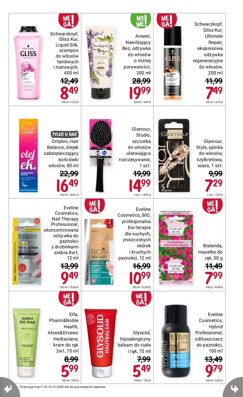 Gazetka promocyjna Rossmann - 1 Grudnia - ważna 01.12 do 15.12.2021 - strona 29 - produkty: Bielenda, Eveline, Fa, Gliss Kur, Inka, Kret, Lysol, Schwarzkopf, Szampon, Szczotka