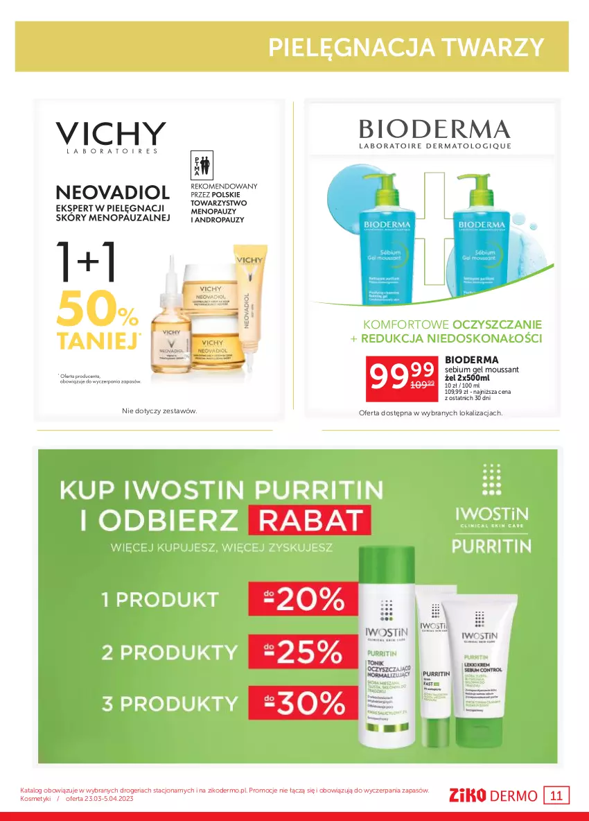 Gazetka promocyjna Ziko - Gazetka Ziko Dermo - ważna 23.03 do 05.04.2023 - strona 11 - produkty: Bioderma, Vichy