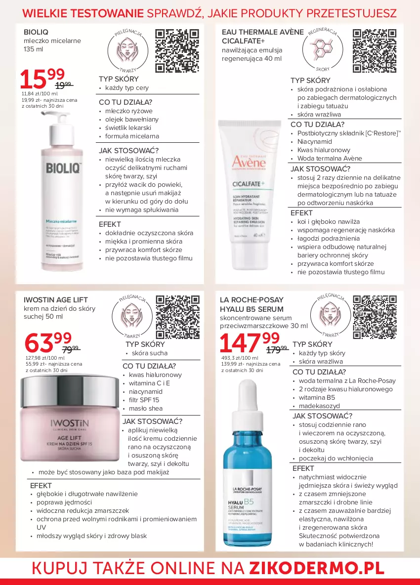 Gazetka promocyjna Ziko - Gazetka Ziko Dermo - ważna 23.03 do 05.04.2023 - strona 6 - produkty: Avène, Emulsja, Fa, Iwostin, Krem na dzień, La Roche-Posay, Makijaż, Mars, Masło, Mleczko, Olej, Rum, Ryż, Ser, Serum, Woda