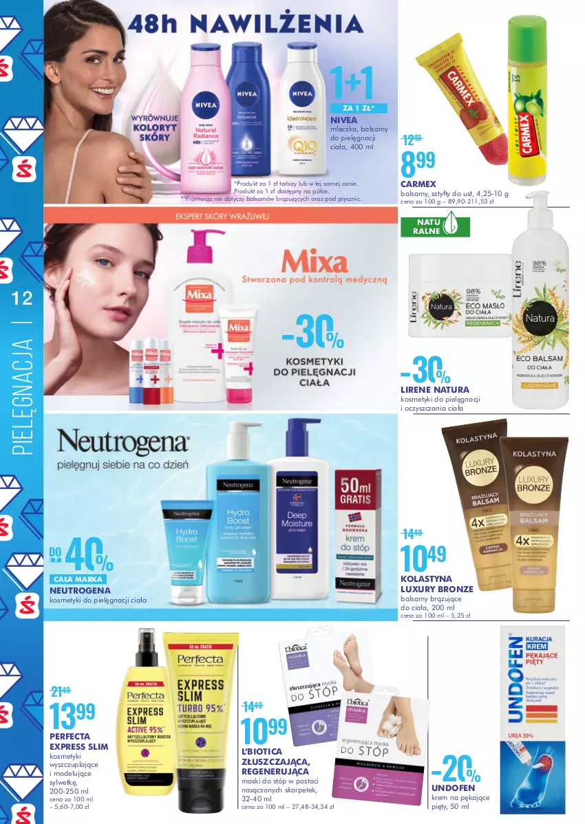 Gazetka promocyjna Super Pharm - Gazetka - ważna 06.04 do 19.04.2021 - strona 12 - produkty: Karp, Kosmetyki do pielęgnacji, Lirene, Neutrogena, Nivea, Perfecta, Undofen