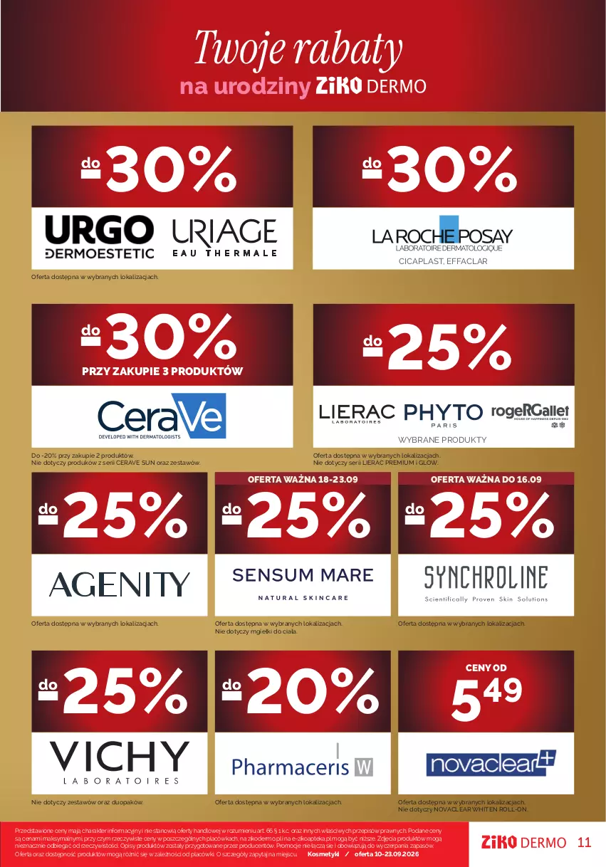Gazetka promocyjna Ziko - Gazetka Ziko Dermo - ważna 10.09 do 23.09.2026 - strona 11 - produkty: Apteka, CeraVe, Fa, Lierac, Ser